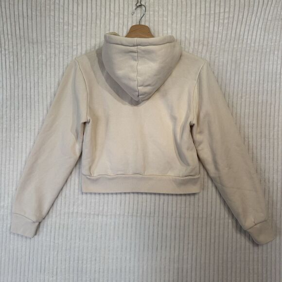 John Galt Taupe Crystal Cropped Zip Up Hoodie One Size Fits Most NWT - Picture 8 of 8
